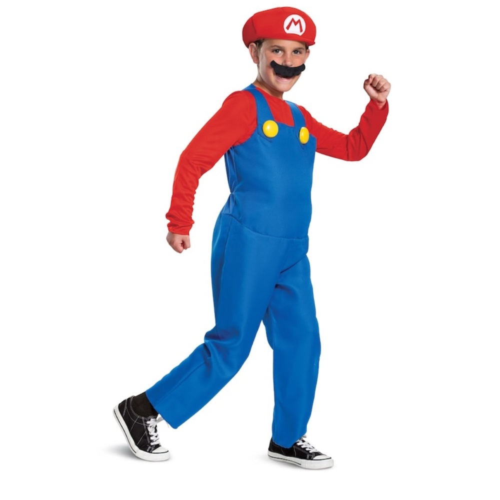 Mario - Kids Red and Blue Plumber Costume